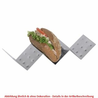 Snackablage mit 5 Fächern aus Edelstahl