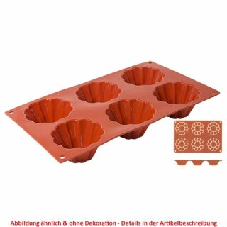 Silikon-Backmatte Briochette, 8 cm, hoch 3 cm