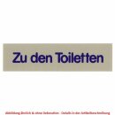 Wortschild ZU DEN TOILETTEN