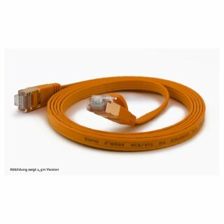 wantecWire Patchkabel CAT6A extraflach FTP orange 0,50m